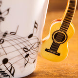 1 x RAW Customer Returns Guitar Shaped Ceramic Mug, 240ml Guitar Shaped Coffee Mug, Creative Coffee Mug, Interesting Coffee Mug, Cute Water Mug, Coffee Mug for Gift - RRP €17.09