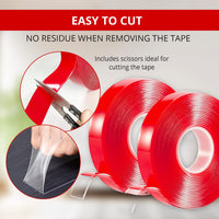 1 x RAW Customer Returns Extra strong transparent acrylic double-sided tape, heat resistant nano magic tape transparent double-sided tape for a long-lasting and strong hold Width 9mmx11m  - RRP €17.24