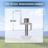 1 x RAW Customer Returns Solar module bracket 30mm 35mm solar panel PV accessories for roof balcony power plant, 20cm mounting rail for mounting solar module, universal PV system set for solar modules roof - RRP €22.18