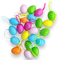 11 x Brand New MIJOMA Easter eggs for hanging and decorating, colorful plastic Easter egg set for indoor and outdoor use colorful colors, 6 x 4 cm - 20 pieces  - RRP €154.55