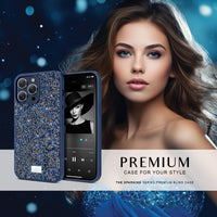 1 x RAW Customer Returns BEZ mobile phone case for iPhone 15 Pro Max case glitter, Sparkle Diamond Crystal Bling case with Bling Co. Series for iPhone 15 Pro Max, midnight blue - RRP €24.99