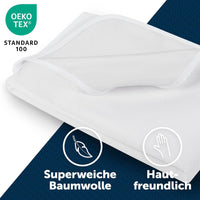 1 x RAW Customer Returns Blumtal Waterproof Double Mattress Cover - 160 x 200 cm, Waterproof Double Mattress Cover, Elastic Bands, Breathable Waxed Canvas, OEKO-TEX Certified, 2 Pieces - RRP €32.94