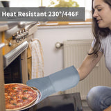 9 x Brand New Oven Gloves Heat Resistant, 38 cm Extra Long Pot Holder Gloves With Cotton Cuffs, 1 Pair Non-Slip Textured Silicone Oven Gloves For Grilling, Cooking, Baking, Grilling, Kitchen - RRP €109.71