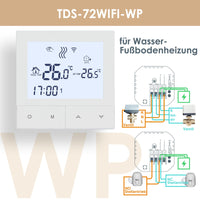 1 x RAW Customer Returns Beok Thermostat Underfloor Heating Water, Tuya Smart WiFi Room Thermostat Underfloor Heating Programmable Heating Thermostat Digital Wall Thermostat Compatible Alexa, Google Home, 3A TDS72WIFI-WP White - RRP €42.34