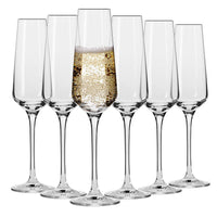 1 x RAW Customer Returns Krosno Champagne Glasses Champagne Flutes Set of 6 180 ML Avant-Garde Collection Prosecco Glasses Perfect for Home Restaurants and Parties Dishwasher Safe - RRP €38.99