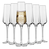 1 x RAW Customer Returns Krosno Champagne Glasses Champagne Flutes Set of 6 180 ML Avant-Garde Collection Prosecco Glasses Perfect for Home Restaurants and Parties Dishwasher Safe - RRP €38.99