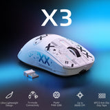 1 x RAW Customer Returns VGN Game Power x Attack Shark X3 Superlight Wireless Gaming Mouse, 49g Ultralight Esports Mouse, 26000DPI, PAW3395 Sensor, 2.4G BT Wired, G502, Griptape Set, Up to 200 Hours Battery, White - RRP €54.99