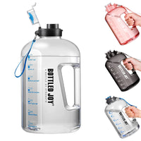 1 x RAW Customer Returns JIMACRO Water Bottle with Time Marker Tracker, 1 Gallon Water Bottle BPA Free Leak-Proof, Sports Bottle Flip Lid, Sports Drinking Bottle for Fitness, Gym, Home, Office, Outdoor - RRP €15.43