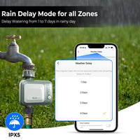 1 x RAW Customer Returns WiFi Irrigation Controller, johgee automatic Irrigation Timer, Intelligent Irrigation Programmer with APP control and connected weather, programmable irrigation timer and remote irrigation - RRP €39.34