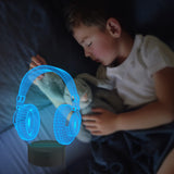 1 x RAW Customer Returns Attivolife Headset Children s 3D Night Light, Creative Headphones Illusion Hologram Lamp, 16 Color Changing with Timer Remote Control, Game Room Decor Headphones Gifts for Teenagers Boys Girls - RRP €19.14