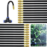 1 x RAW Customer Returns Misting Nozzle, Dujelixa Adjustable 30cm Brass Irrigation Misting Nozzle with 8mm Outer Diameter Water Hose, for Irrigation, for Lawn Terrace Garden 20PCS  - RRP €16.99