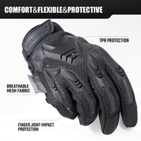 1 x RAW Customer Returns WTACTFUL Tactical Gloves,Tatical Gloves,Motorcycle Gloves,Men s Touchscreen Motorcycle Gloves for Mountain Bike, Motocross, Climbing, Security, Hiking, Motorcycle, Hunting Black XL - RRP €20.14