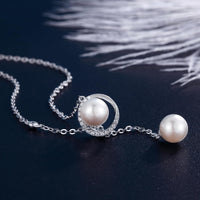 1 x RAW Customer Returns jiamiaoi necklace silver ladies pearl necklaces for women necklace silver 925 with pearl pendant silver ladies necklace silver chain with pearls 925 silver chain ladies with pendant necklace silver women - RRP €49.99