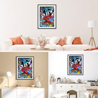 2 x Brand New NAIMOER Mickey Diamond Painting Adults, 5D Diamond Painting Pictures Mirror Diamond Painting Adults Diamond Painting Cartoon DIY Diamond Painting for Home Wall D cor 30x40cm - RRP €40.8