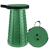 1 x RAW Customer Returns Hesanzol Portable Telescopic Stool Foldable Retractable Camping Garden Fishing Hiking Travel BBQ Adjustable Foldable Max Load 220kg Army Green  - RRP €25.99