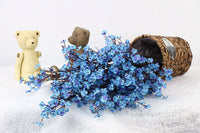 1 x RAW Customer Returns JAKY-Global Artificial Flowers Pack of 6 Dried Fake Silk Flowers Babysbreath Plant Decoration for Wedding Bouquets Home Garden Party Flower Decoration Blue  - RRP €16.13