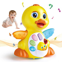 1 x RAW Customer Returns MOONTOY musical children s toy from 1 year old girl boy, duck baby toy 6 10 12 months with music and lights, crawling musical toy from 1 year old, educational toy educational baby toy for 1 2 years - RRP €22.66