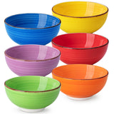 1 x RAW Customer Returns vancasso dessert bowls stoneware, BONITA 6-piece bowl set, 12Oz salad bowl, bowl set, ice cream bowls, ceramic dipping bowls, colorful - RRP €26.99