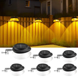 1 x RAW Customer Returns AGOTD solar lights for outdoors, gutter solar lights, 100LM IP55 warm white solar garden lighting fence light, path lights outdoor solar light for fence, patio, walkways, yard, garage, eave, 6 pieces - RRP €36.29