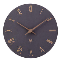 1 x RAW Customer Returns ACCSHINE Radio Controlled Wall Clock MDF Wooden Wall Clock Without Ticking Noise Silent 30cm Quartz Battery Large Wall Clock Easy to Read for Room Home Kitchen Bedroom Office School Black Roman Numerals  - RRP €27.85