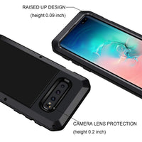 1 x RAW Customer Returns seacosmo Samsung Galaxy S10 Plus Case, Aluminum Shockproof Cell Phone Case Double Protection Outdoor Case Robust Protective Case for Samsung Galaxy S10 , Black - RRP €21.29