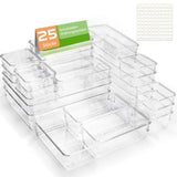 1 x RAW Customer Returns BLESION Drawer Organizer, 25 Pieces Drawer Organization System Organizer Drawer Organizer Drawer with Anti-Slip Pads-Dressing Table Organizer-Make Up Organizer-Drawer Organizer Kitchen - RRP €30.65