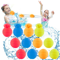 9 x Brand New Water Bombs Self-Closing Reusable, 12 Pieces Quick-Fill Water Bombs Set, Self-Closing Silicone Water Balloons Splash Balls for Children Summer Outdoors, Pool 5 Seconds  - RRP €81.54