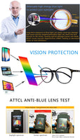 1 x RAW Customer Returns ATTCL Unisex blue light filter glasses computer glasses to block UV headache reduce eye strain gaming glasses 1133-Gray - RRP €20.15