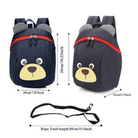 1 x RAW Customer Returns MOTOLIMO Children s Backpack Anti Lost Kids Backpack Mini Bear School Bag for Baby Boys Girls Toddlers 1-3 Years Navy Blue  - RRP €12.68