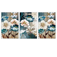 1 x RAW Customer Returns UGZDEA Canvas Posters Set of 3 Nordic Flowers Posters Wall Art Decor for Living Room Bedroom Unframed,3x50x70cm,A - RRP €19.2