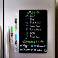 1 x RAW Customer Returns CUHIOY Magnetic Whiteboard Refrigerator Magnetic Board 43 x 28 cm for Family Menu Weekly Planner, Shopping List, Memo Reminder Note, Children s Graffiti Wipeable Magnet White Board, 4 Markers 1 Eraser - RRP €16.76