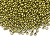 1 x RAW Customer Returns Pack of 6500 Glass Rocailles Beads 2 mm Metallic Color Set, 11 0, Pony Beads, Mini Round Beads, Seed Beads Matte Green  - RRP €7.56