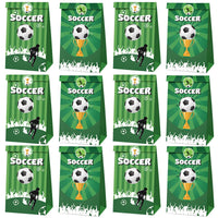 32 x Brand New MEZHEN gift bags children s birthday party bags football candy bags birthday decoration football gift bag paper party bags with stickers football party baby shower decoration pack of 12 - RRP €516.16