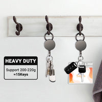 1 x RAW Customer Returns Segus extendable key chain, extendable ID card holder, 2 pieces key chain for belt, bag, backpack, with 70cm Dyneema and can withstand a load of 200-220G - RRP €16.13