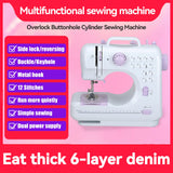 1 x RAW Customer Returns Uadme Mechanical Sewing Machine for Beginners and Advanced, 505A All-Inclusive Foam Expansion Board 11pcs Sewing Feet 97pcs Sewing Kit Purple European Standard 220V - RRP €68.93