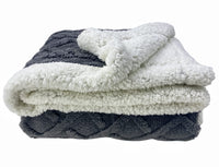 5 x Brand New Thick Gray Sofa Blanket Double Face Soft and Warm, Blankets for Couch, Leg Warmers. 100x150cm  - RRP €136.0