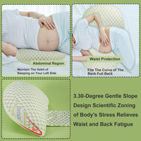 1 x RAW Customer Returns TOYMIS Pregnancy Pillow for Sleeping, Adjustable Pregnancy Pillow and a Small Pillow with Removable Pillowcase for Pregnant Women Green  - RRP €31.25