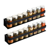 1 x RAW Customer Returns KES Spice Rack Wall Spice Holder Spice Organizer Kitchen Spice Storage Kitchen Shelf Spices 40 cm 2 Pieces Matt Black Wall Mounted, KSR401S40-BK-P2 - RRP €40.12