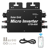 1 x RAW Customer Returns BuyWeek Inverter 800W, Inverter Balcony Power Plant Micro Inverter IP65 Waterproof with WLAN App Control PV Inverter Plug Play for 2 Solar Modules, Photovoltaic Solar System AC220V - RRP €148.99