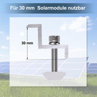 1 x RAW Customer Returns Solar module bracket 30mm 35mm solar panel PV accessories for roof balcony power plant, 20cm mounting rail for mounting solar module, universal PV system set for solar modules roof - RRP €22.18