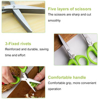 3 x Brand New Kitchen scissors, cooking scissors, poultry scissors, meat scissors, food scissors, herb scissors, spice scissors, vegetable scissors, chive scissors, multifunctional kitchen scissors, for vegetables, spring onions - RRP €21.12