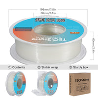 1 x RAW Customer Returns TEQStone PLA Filament 1.75mm Glow In The Dark Effect for 3D Printers in Vacuum Packaging 1kg Spool Multicolor Lights  - RRP €35.99