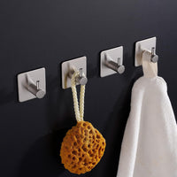 10 x Brand New Qeekzeel 6 pieces adhesive hooks towel hooks without drilling towel holder hooks self-adhesive stainless steel for kitchen and bathroom - RRP €90.6