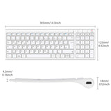 1 x RAW Customer Returns 2.4G wireless mouse set, iclever aluminum wireless slim keyboard QWERTZ layout German , for computer desktop PC laptop surface smart TV and Windows 10 8 7 Vista XP 2.4GHz, USB  - RRP €37.3