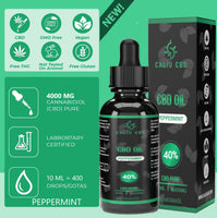 1 x RAW Customer Returns CBD OIL Pure CBD oil 40 10ml 4000mg CBD-infused hemp oil base 0 THC mint extract 400 drops of PREMIUM Cannabidiol Rich in fatty acids Manufactured in EU GMP - RRP €25.2