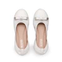 1 x Brand New DREAM PAIRS Women s Classic Flat Ballerina Flats with Ribbons White-PU 39 EUR SDFA2250W-E - RRP €51.6