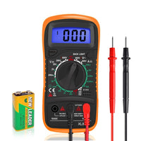 1 x RAW Customer Returns Digital Multimeter Voltmeter Battery Tester Voltage Tester Continuity Tester Ohm Volt Ampere Meter AC DC Voltage Current Resistance Diode Transistor, Large LCD Display and Backlight - RRP €11.98