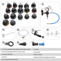 1 x RAW Customer Returns CCLIFE 28-piece cooling system pressure tester, cooling water filling device, radiator venting device, cooling system tester, water tank leak detector - RRP €89.46