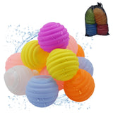 25 x Brand New MHMondawn 12 Pack 6 Colors, Honeycomb Style, Reusable Water Bombs Self-Closing, Quick-Fill Silicone Splash Balls for Kids Adults, Outdoor Summer Fun Water Toys for Party - RRP €480.0