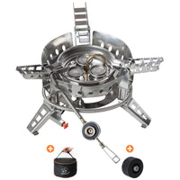 1 x RAW Customer Returns Bulin camping stove 6800W foldable, gas stove with piezo ignition, outdoor stove with adapter, stainless steel load capacity 75KG for hiking trekking picnic on the go - RRP €87.95